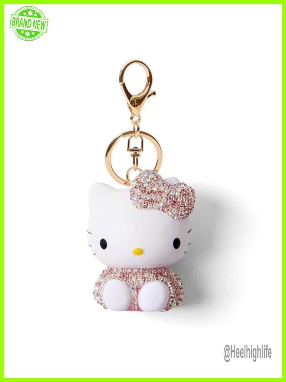 Cute Rhinestone Cartoon Keychain Handmade Bling Key Chain for Bag Car Backpack